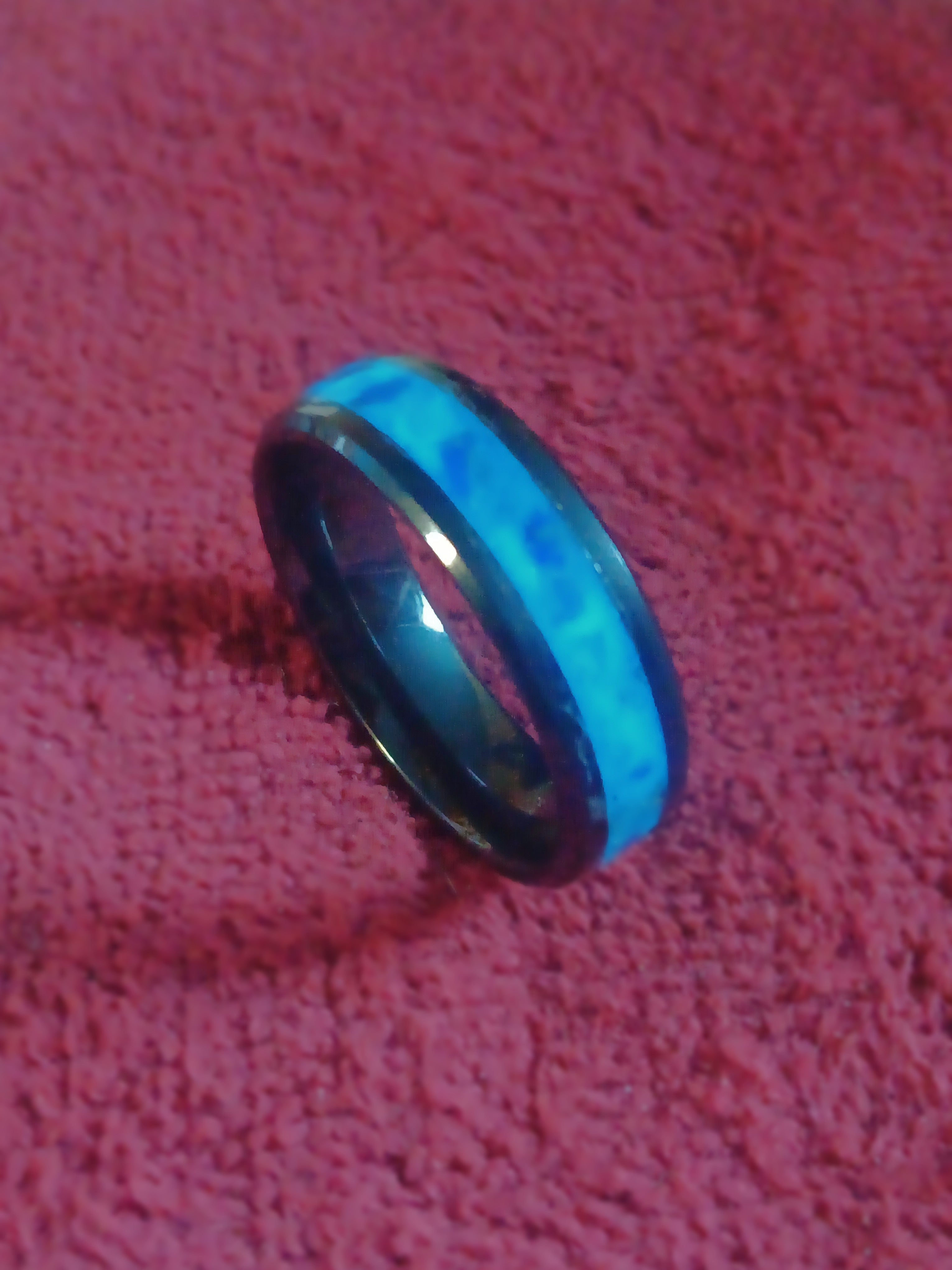 Black Ceramc Inlay Rings