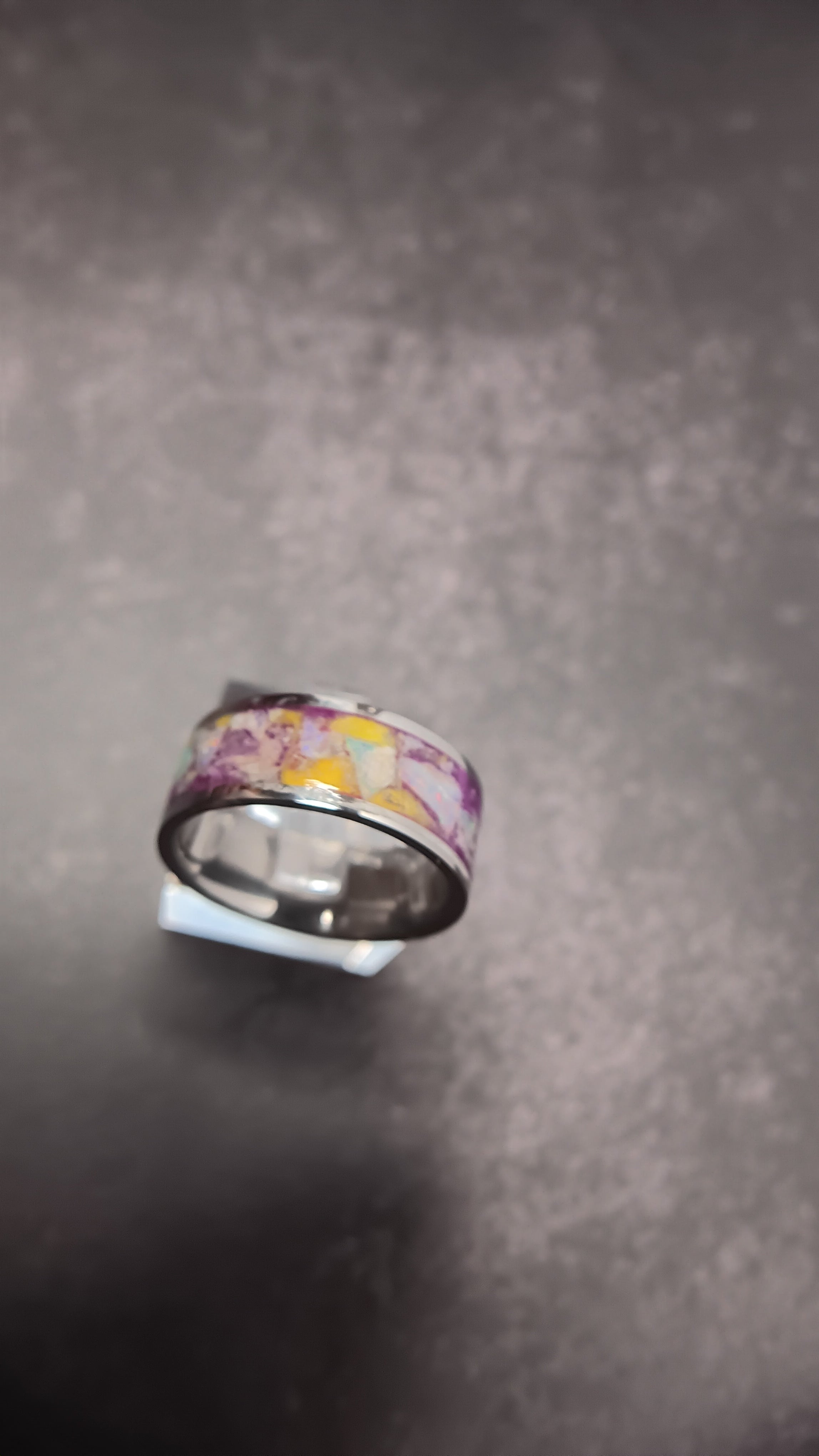 Mardi Gras Inlay ring
