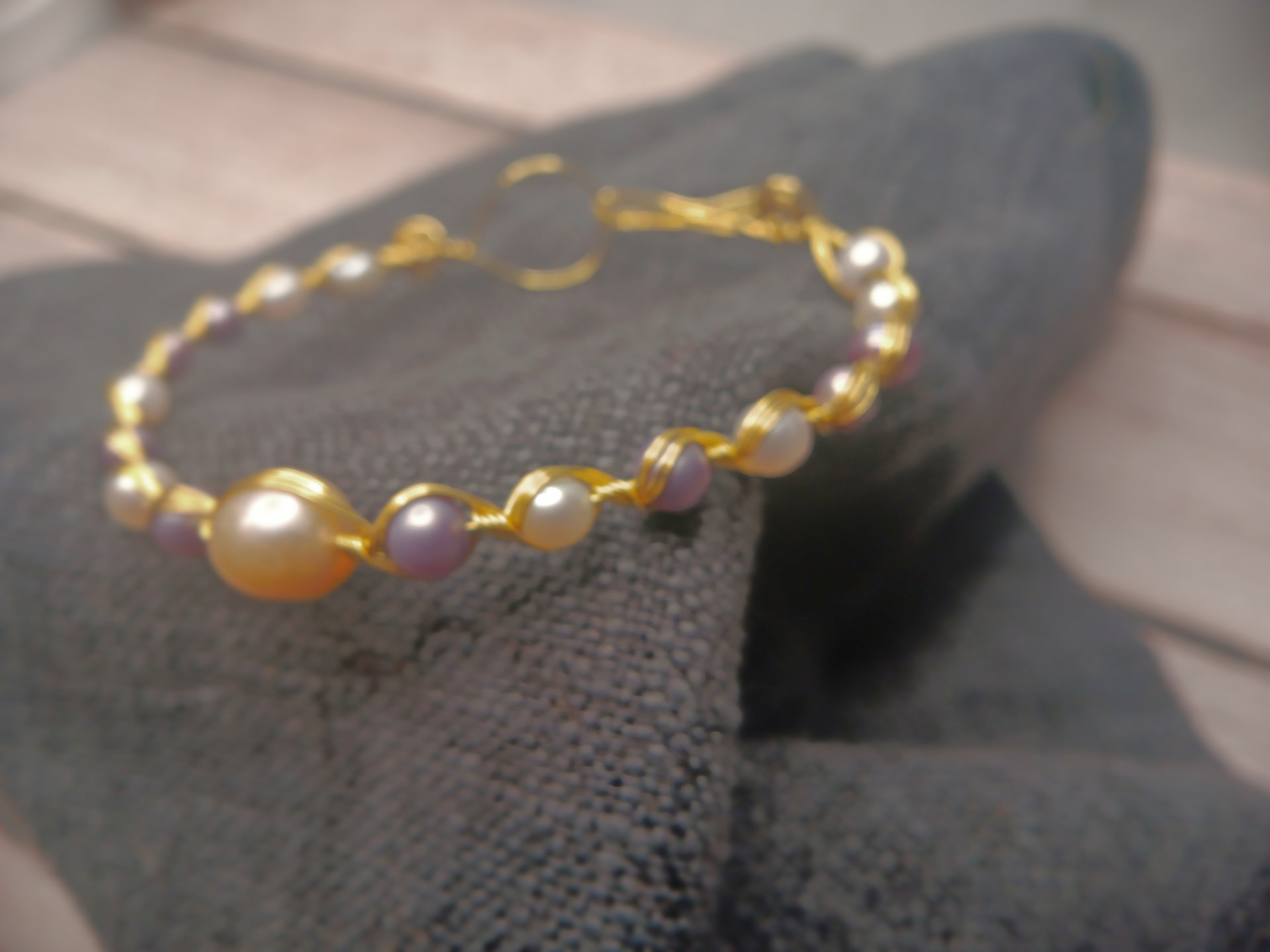 Genuine pearls bracelet