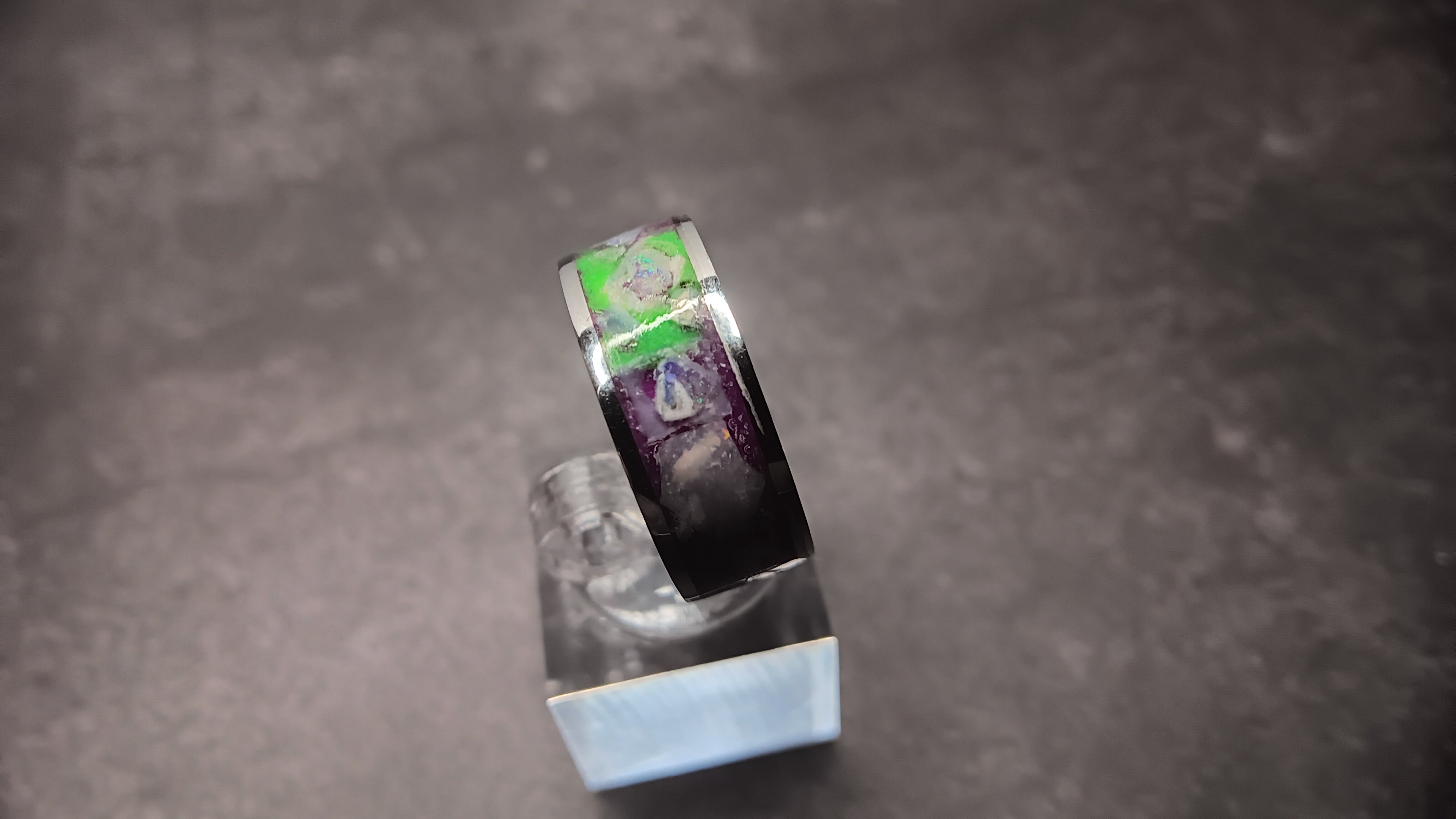 Mardi Gras Inlay ring